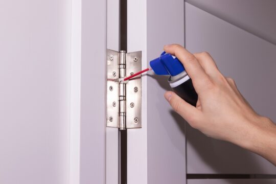 How to Fix a Squeaky Door Hinge with Cooking Spray?