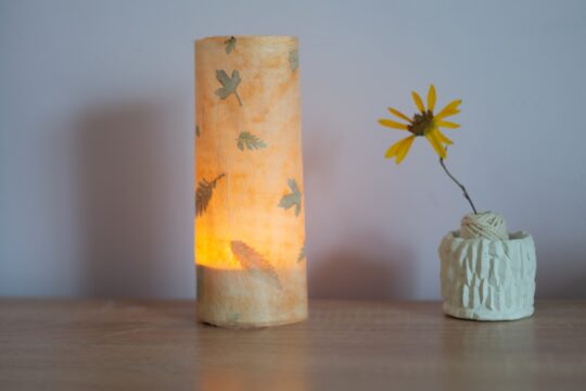 Update a Lampshade with Fabric or Paper